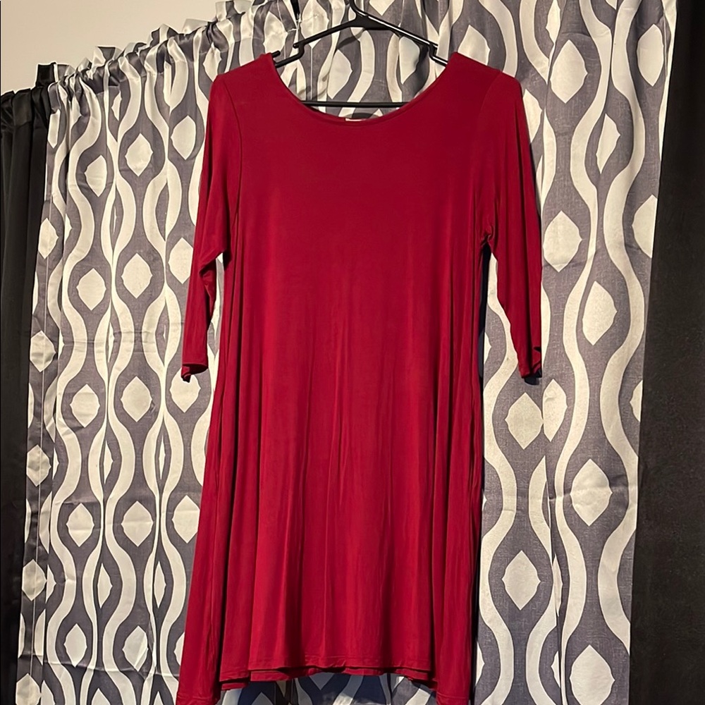 Elegant Red Women's Dress